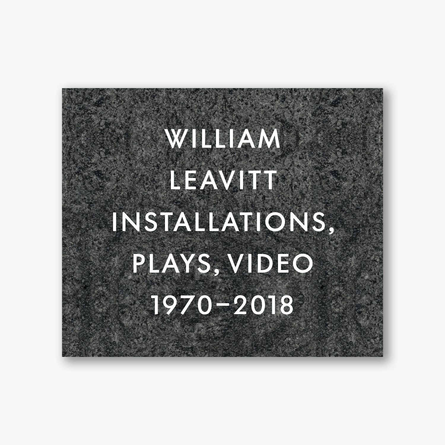 Installations, Plays, Video, 1970–2018 • JRP|Editions